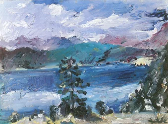 Walchensee mit Lärchen